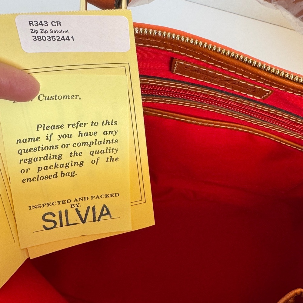 🧡 Dooney & Bourke Pebble Grain Satchel - Coral - Picture 8 of 10